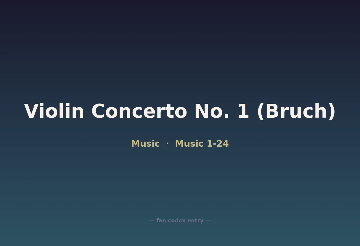 Violin Concerto No. 1 (Bruch)