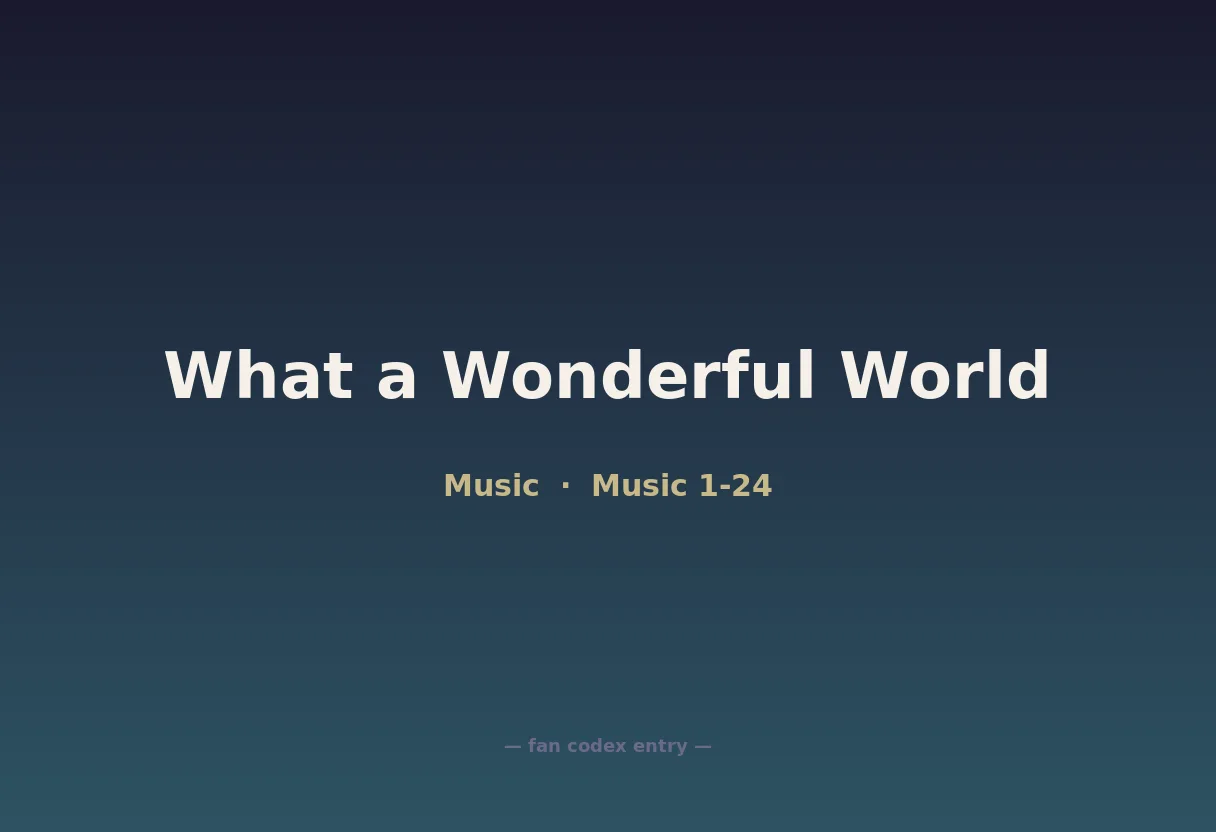 What a Wonderful World