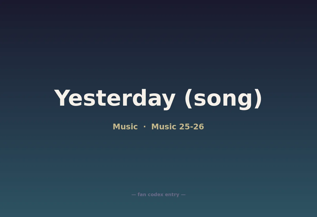 Yesterday (song)